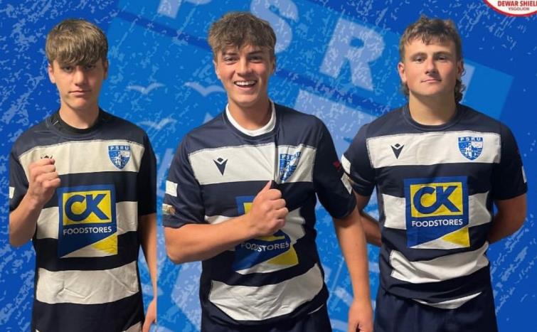 Dynamic back rowers Sean Bolger, Iori Thomas and Caio Jones